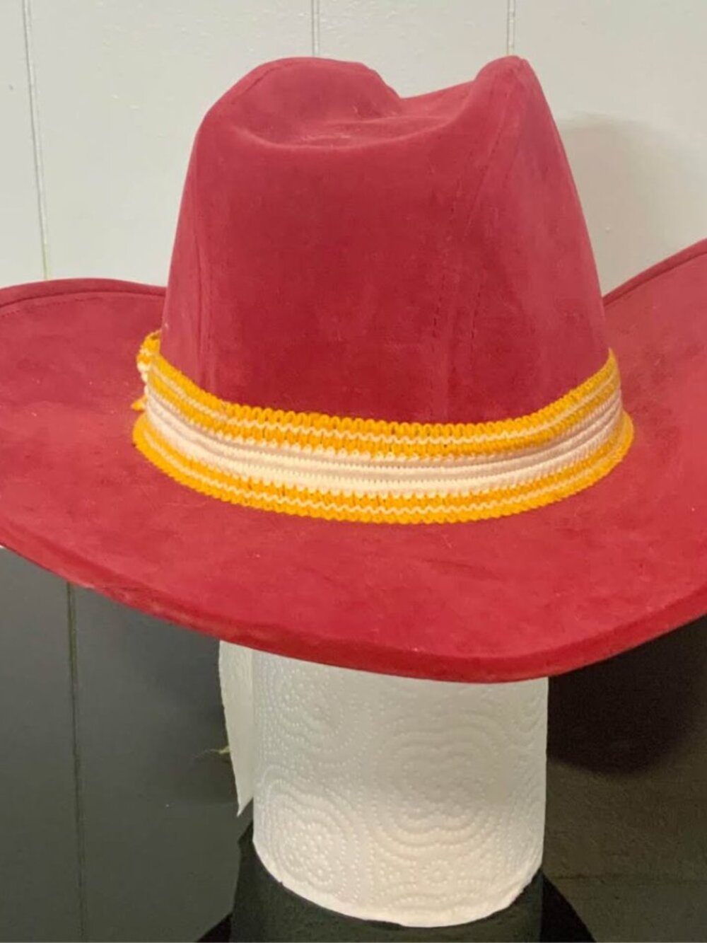 Vintage AJD Western Suede Cowboy Hat Washington Redskins Commanders Rare EUC - Picture 4 of 8
